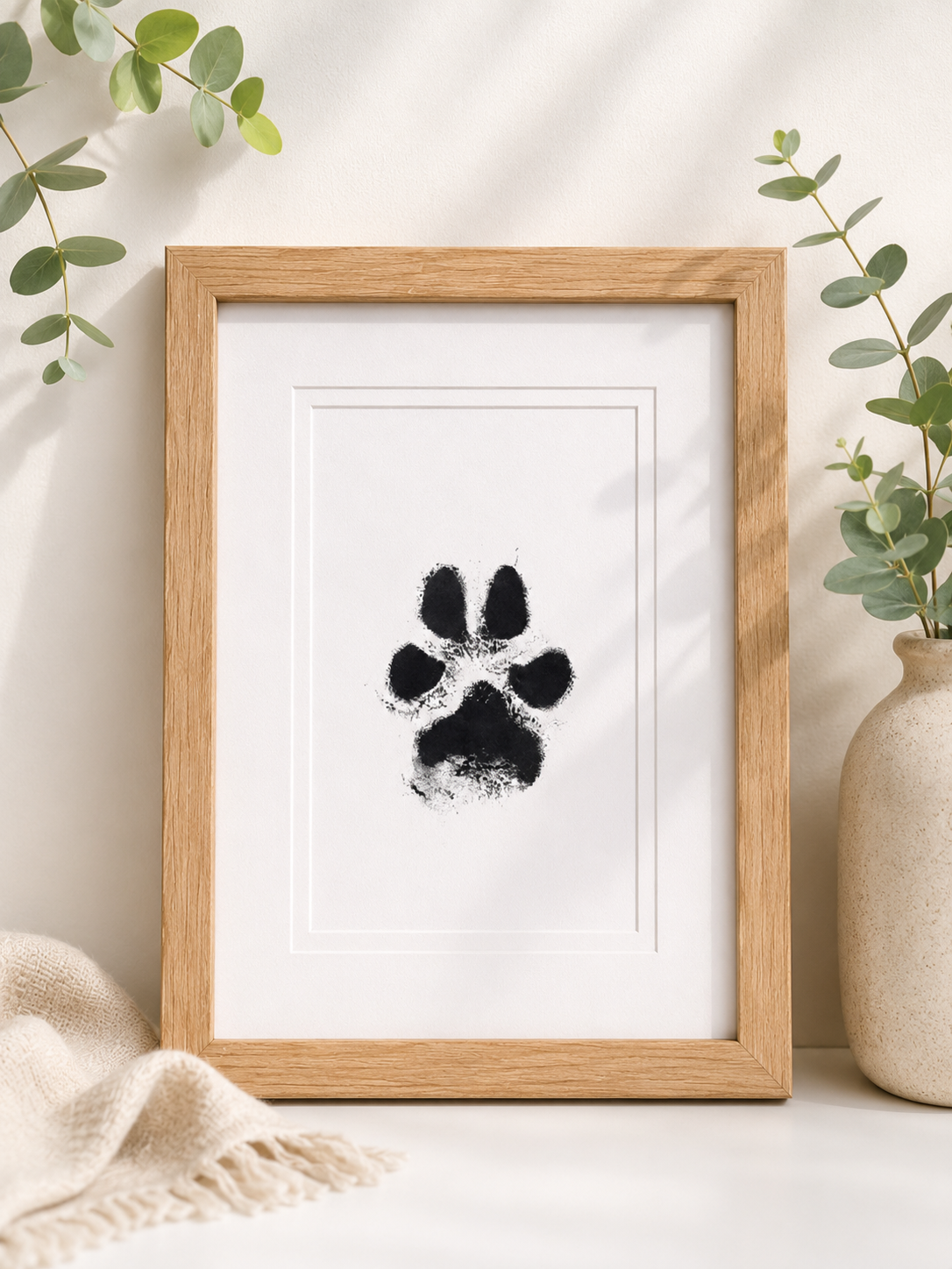 Dog Paw Print Memorial