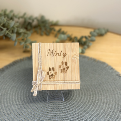 Custom Bamboo Paw Box - Small (up to 10kg)