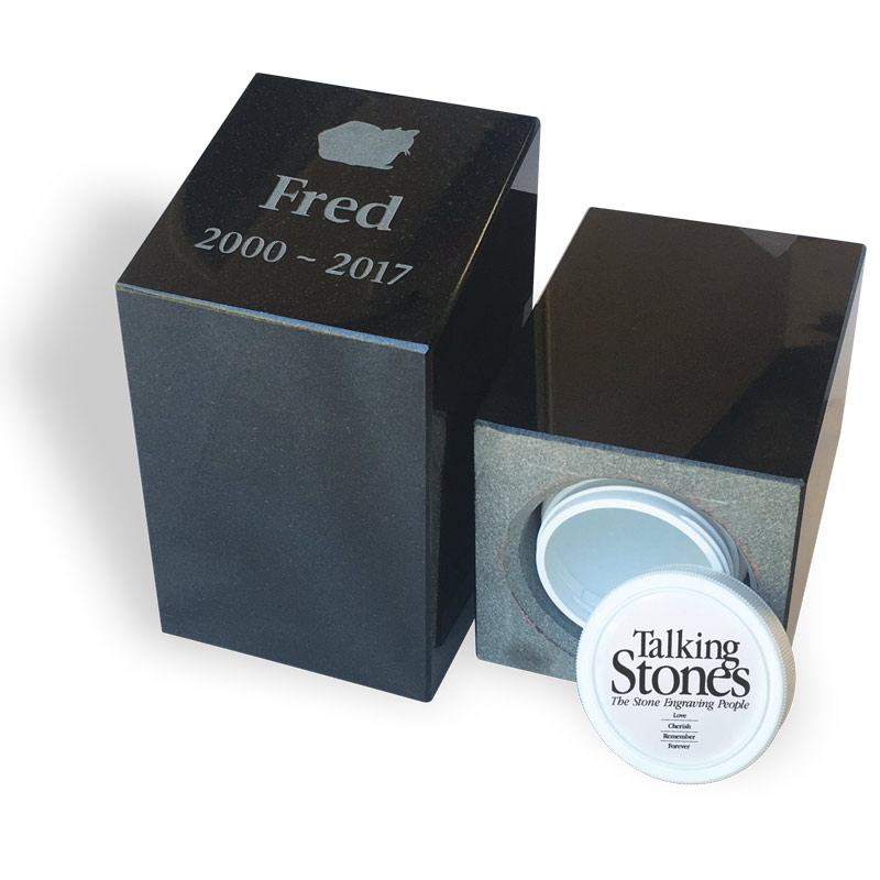 Outdoor Pet Urn - Polished Granite - Image 3