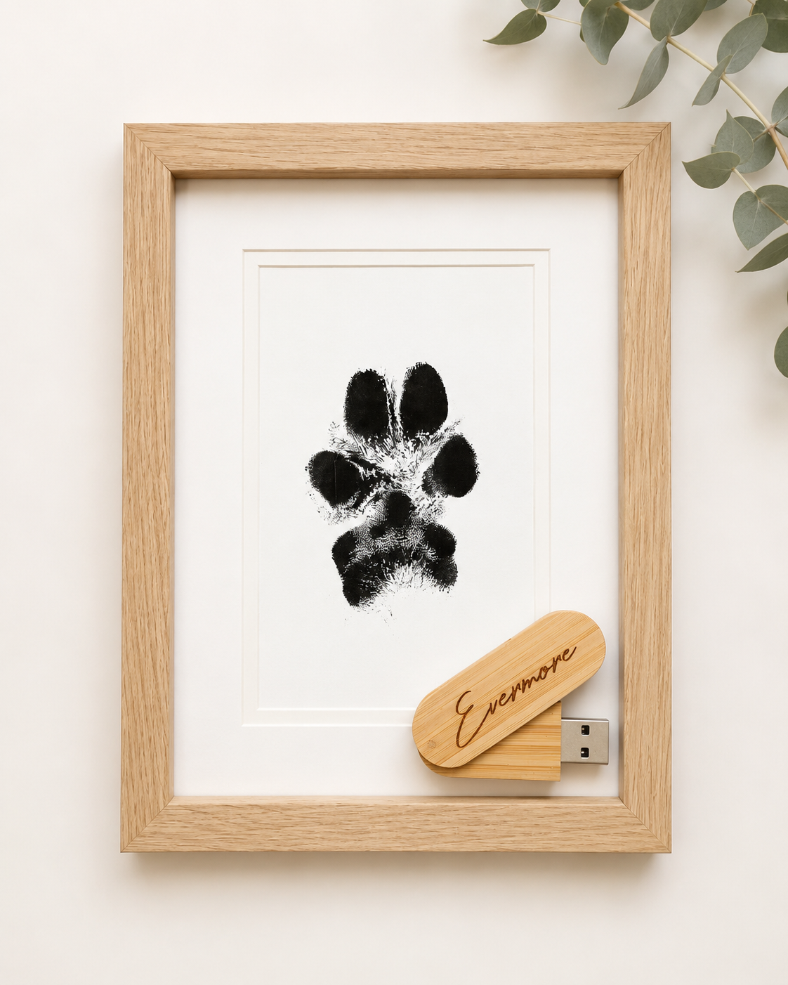 Paw Print Impression - Digital (USB) + Framed Ink Print