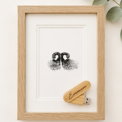 Nose Boop Impression - Digital (USB) + Framed Ink Print