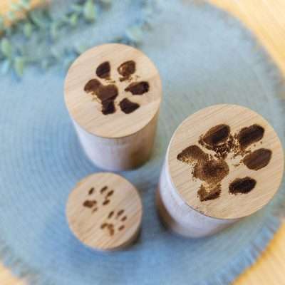 Custom Bamboo Paw Scatter Urn