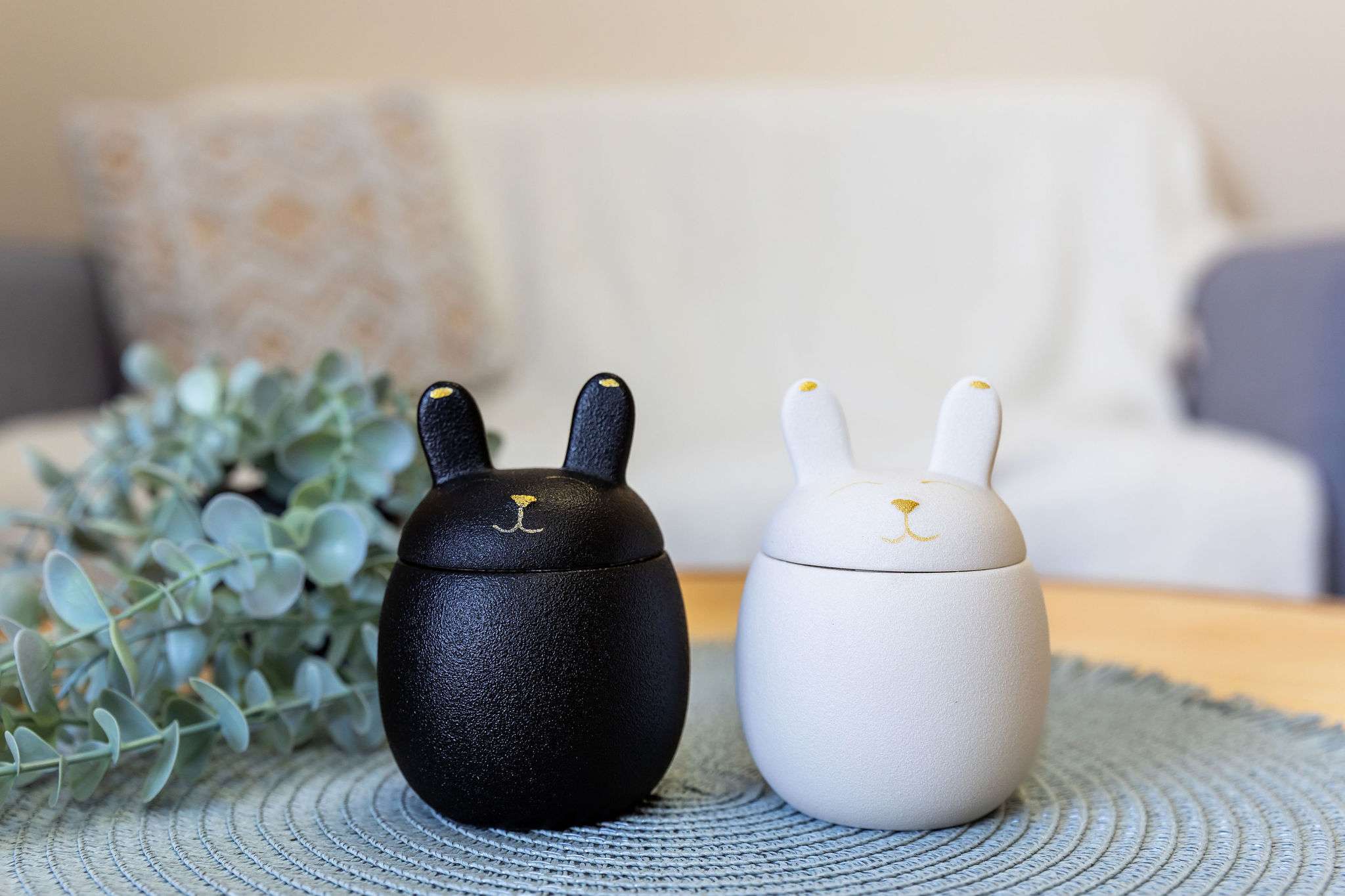 Happy Face Rabbit Urns